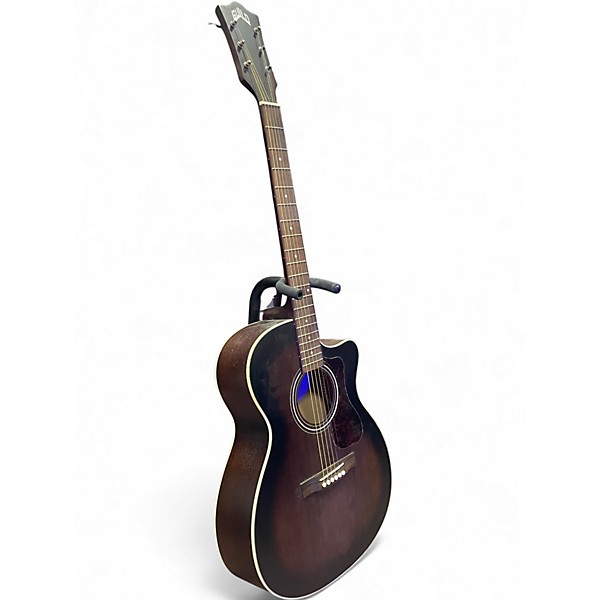Used Guild OM-240CE Charcoal Burst Acoustic Guitar
