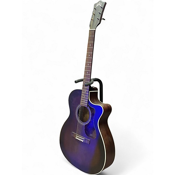 Used Guild OM-240CE Charcoal Burst Acoustic Guitar