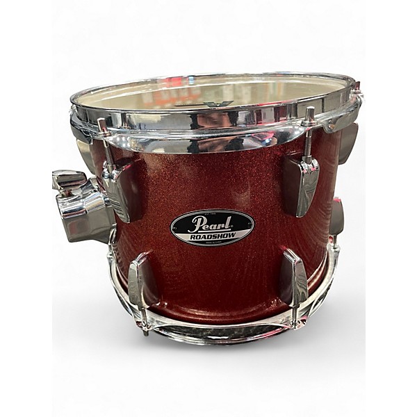 Used Pearl 5 Piece Roadshow Red Sparkle Drum Kit