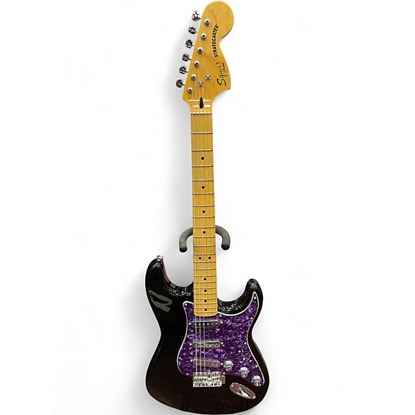 Used Squier Vintage Modified 70s Stratocaster BLACK Solid Body Electric Guitar
