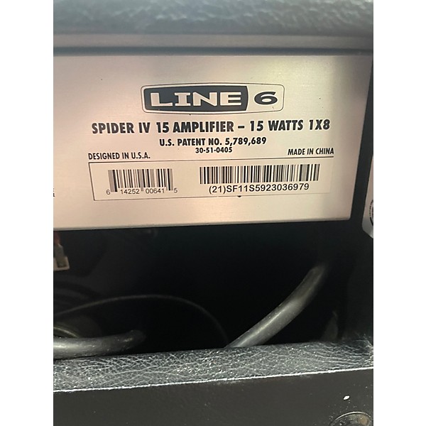 Used Line 6 Spider IV 15W 1X8 Guitar Combo Amp
