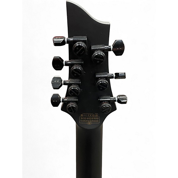 Used Schecter Guitar Research Damien 7 String Matte Black Solid Body Electric Guitar