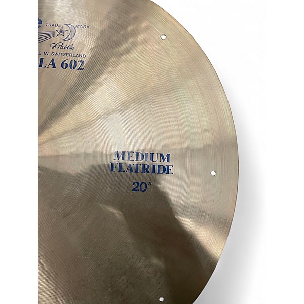 Vintage 1980s Paiste 20in Formula 602 Flat Ride Cymbal
