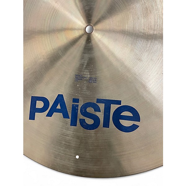 Vintage 1980s Paiste 20in Formula 602 Flat Ride Cymbal