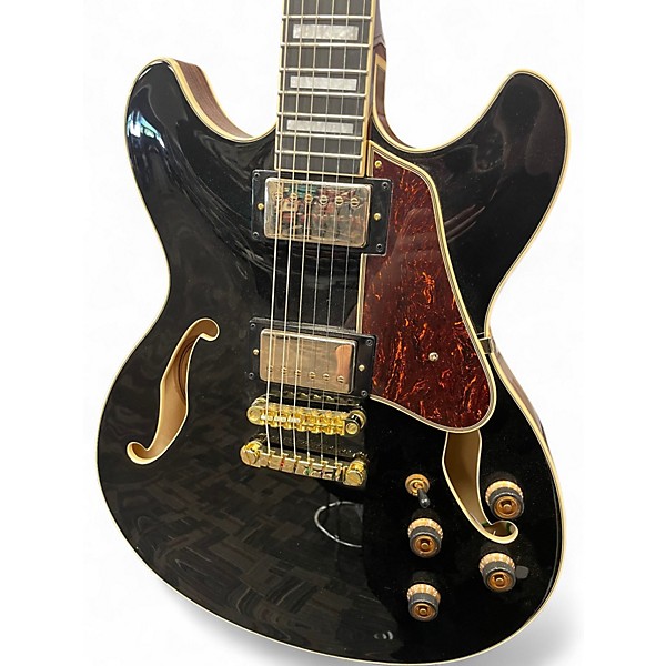Used Ibanez AS93 Artcore Black Hollow Body Electric Guitar