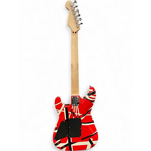 Used EVH Striped Series Red with Black Stripes Solid Body Electric Guitar