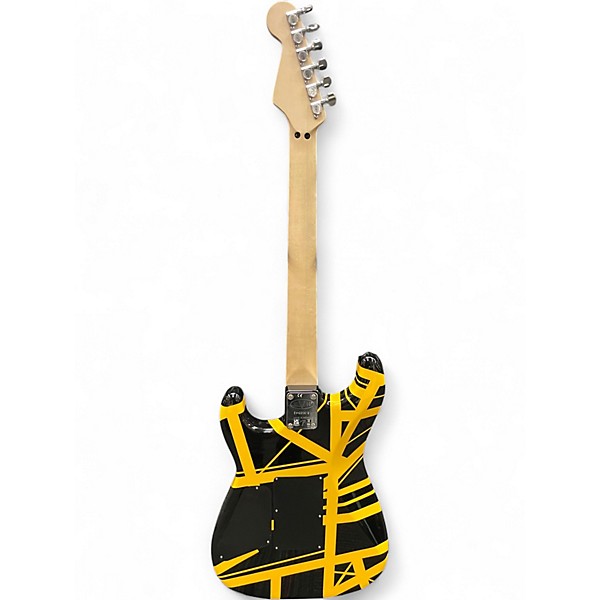 Used EVH Striped Series Bumblebee Black and Yellow Solid Body Electric Guitar