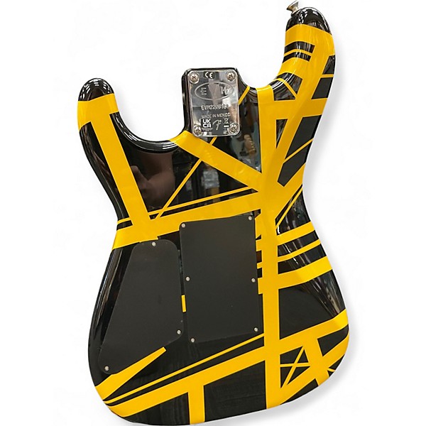 Used EVH Striped Series Bumblebee Black and Yellow Solid Body Electric Guitar