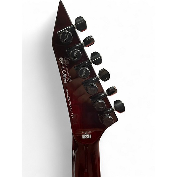 Used ESP Ltd H3-1000 Deluxe Transparent black cherry Solid Body Electric Guitar
