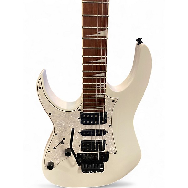Used Ibanez RG450DXBL Left handed White Solid Body Electric Guitar