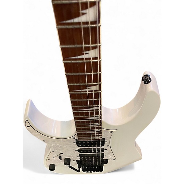 Used Ibanez RG450DXBL Left handed White Solid Body Electric Guitar