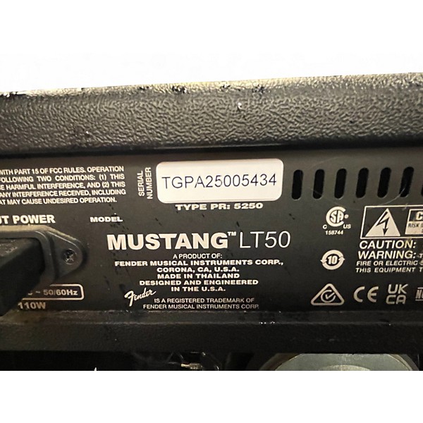 Used Fender Mustang LT50 50W 1x12 Guitar Combo Amp