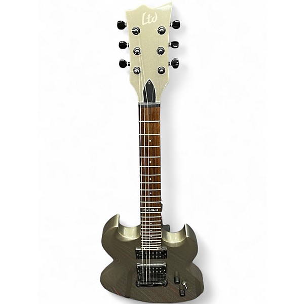 Used ESP LTD Viper 50 Metallic Silver Solid Body Electric Guitar