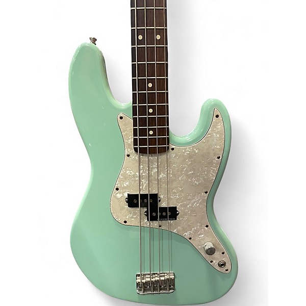 Used Fender Mark Hoppus Signature Jazz Bass Surf Green Electric Bass Guitar