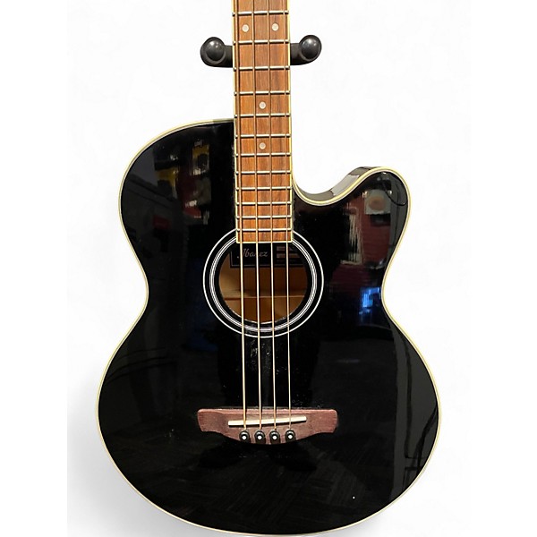 Used Ibanez AEB5E Black Acoustic Bass Guitar