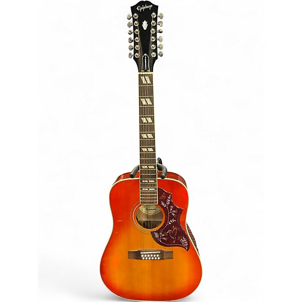Used Epiphone HUMMINGBIRD PRO 12 RED SUNBURST 12 String Acoustic Guitar
