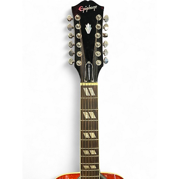 Used Epiphone HUMMINGBIRD PRO 12 RED SUNBURST 12 String Acoustic Guitar
