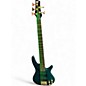 Used Ibanez SR1205 5 String TRANSPARENT TURQUOISE Electric Bass Guitar thumbnail