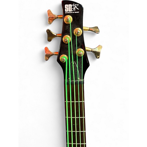Used Ibanez SR1205 5 String TRANSPARENT TURQUOISE Electric Bass Guitar