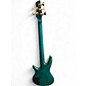 Used Ibanez SR1205 5 String TRANSPARENT TURQUOISE Electric Bass Guitar