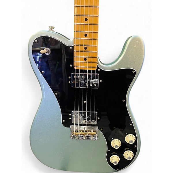 Used Fender American Professional II Telecaster Deluxe Mystic Surf Green Solid Body Electric Guitar