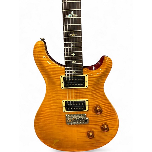 Used PRS Custom 24 Amber Solid Body Electric Guitar