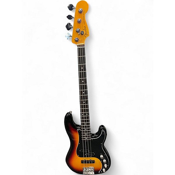 Used Fender American Ultra Precision Bass Tobacco Sunburst Electric Bass Guitar