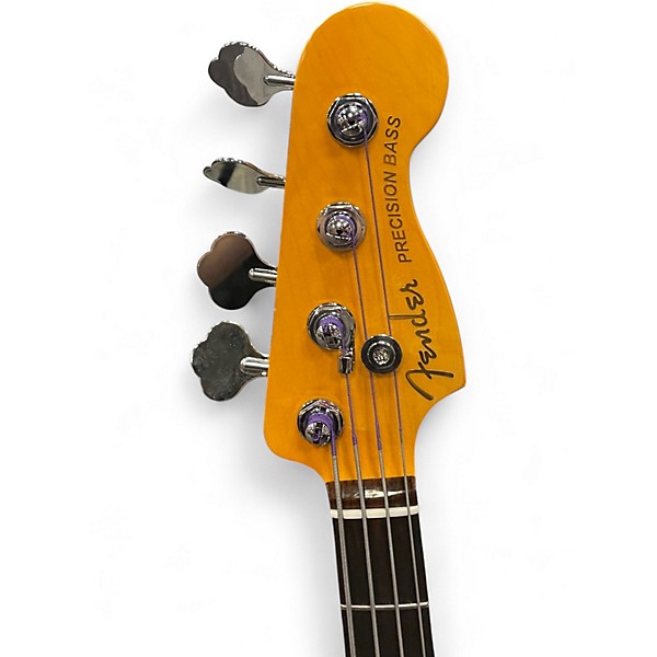 Used Fender American Ultra Precision Bass Tobacco Sunburst Electric Bass Guitar