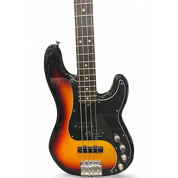 Used Fender American Ultra Precision Bass Tobacco Sunburst Electric Bass Guitar