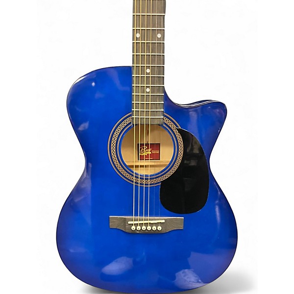 Used Rogue RA-090 Dreadnought Blue Acoustic Guitar