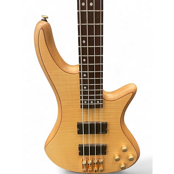 Used Schecter Guitar Research Stiletto Custom 4 String Natural Electric Bass Guitar