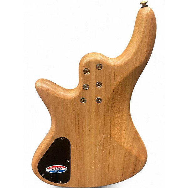 Used Schecter Guitar Research Stiletto Custom 4 String Natural Electric Bass Guitar
