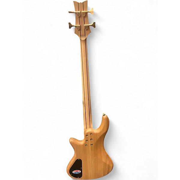 Used Schecter Guitar Research Stiletto Custom 4 String Natural Electric Bass Guitar