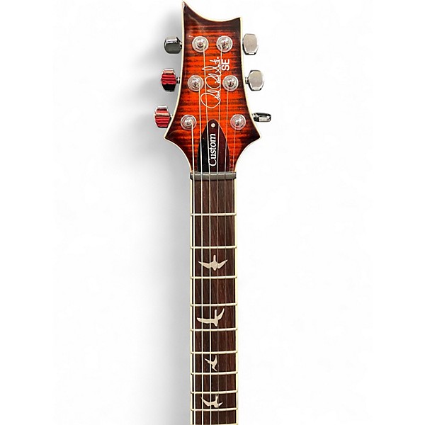 Used PRS SE Custom 24 Piezo Semi-Hollow Tiger Eye Hollow Body Electric Guitar