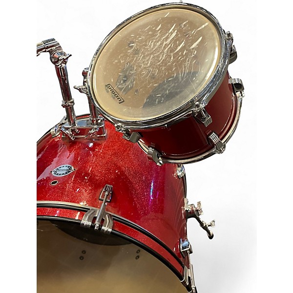 Used Ludwig 5 Piece Accent Red Drum Kit