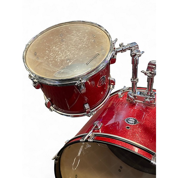 Used Ludwig 5 Piece Accent Red Drum Kit