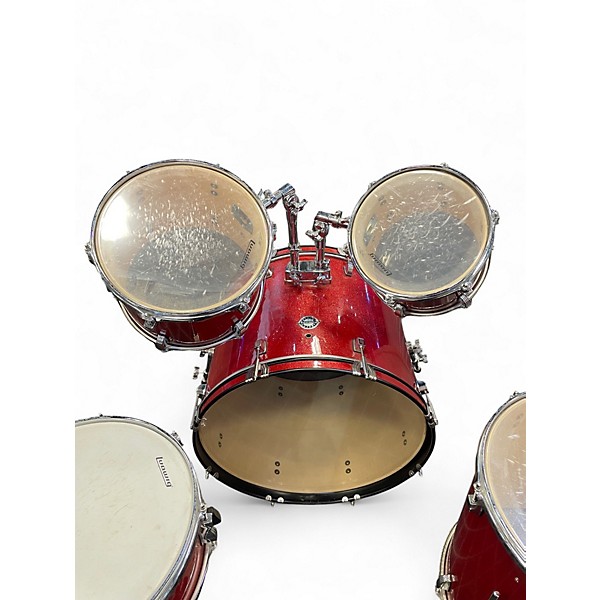 Used Ludwig 5 Piece Accent Red Drum Kit