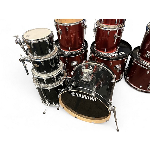 Used Yamaha 5 Piece Stage Custom Black Drum Kit