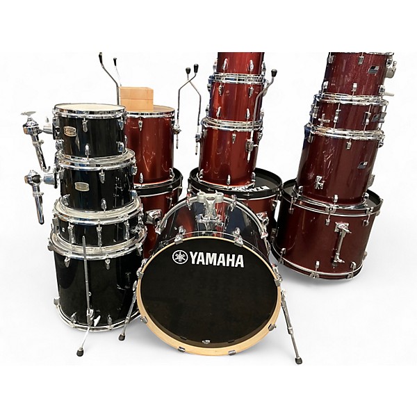Used Yamaha 5 Piece Stage Custom Black Drum Kit