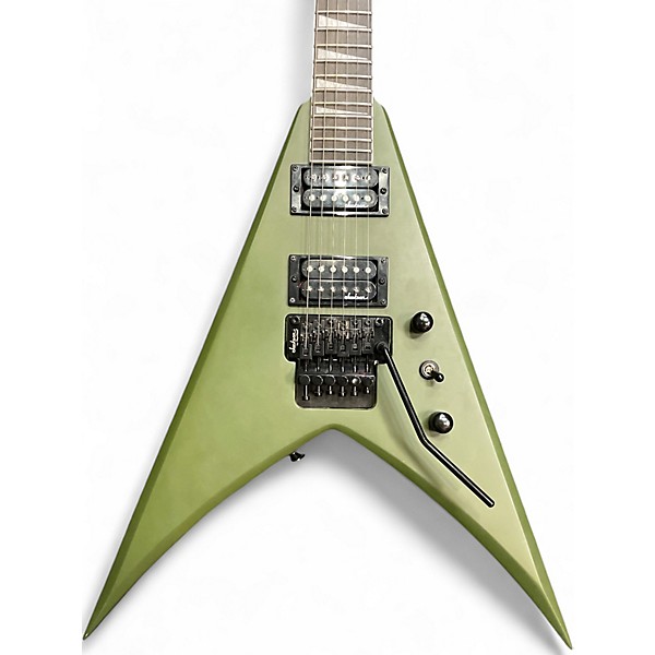 Used Jackson JS32 King V ARMY GREEN Solid Body Electric Guitar