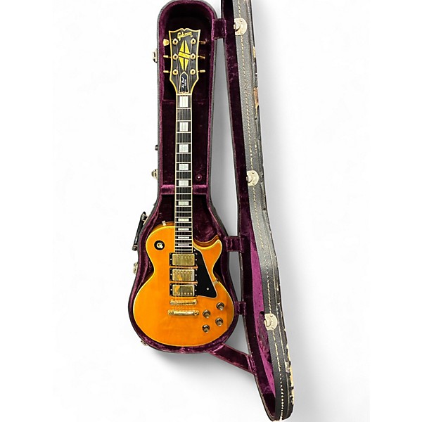 Vintage 1976 Gibson 1976 3pu Les Paul Custom Vintage Natural Solid Body Electric Guitar
