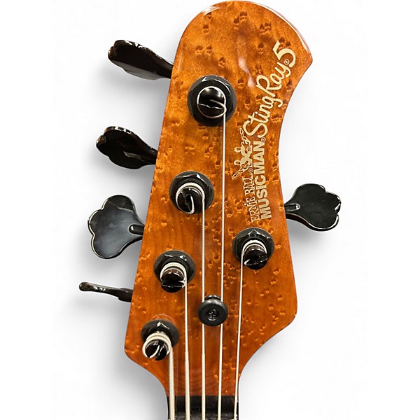 Used 2023 Ernie Ball Music Man Stingray 35th anniversary Spalted Sunburst Electric Bass Guitar