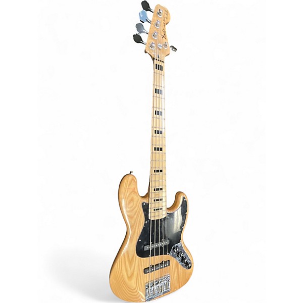 Used Fender Marcus Miller Signature Jazz Bass V Natural Electric Bass Guitar