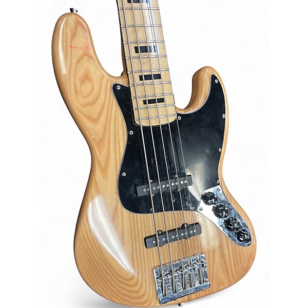 Used Fender Marcus Miller Signature Jazz Bass V Natural Electric Bass Guitar