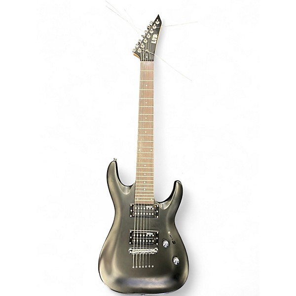Used ESP LTD MH17 7 String Black Solid Body Electric Guitar