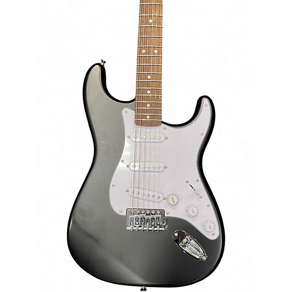 Used Squier STRATOCASTER Black Solid Body Electric Guitar
