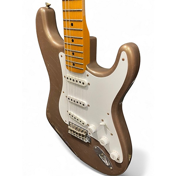 Used Fender Custom Shop LTD 54 Journeyman Stratocaster Relic Shoreline Gold Solid Body Electric Guitar
