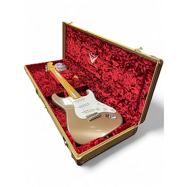 Used Fender Custom Shop LTD 54 Journeyman Stratocaster Relic Shoreline Gold Solid Body Electric Guitar