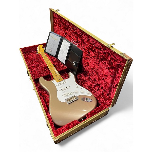 Used Fender Custom Shop LTD 54 Journeyman Stratocaster Relic Shoreline Gold Solid Body Electric Guitar