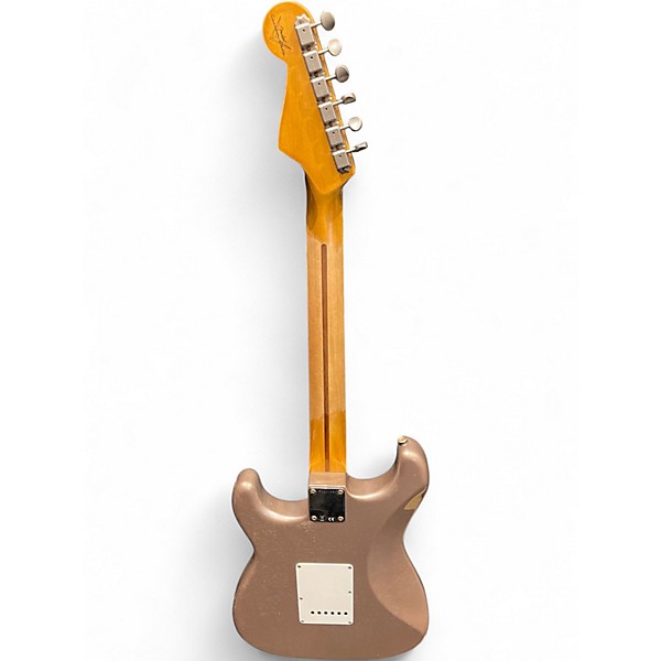 Used Fender Custom Shop 62 Journeyman Stratocaster Relic Aged Shoreline Gold Solid Body Electric Guitar